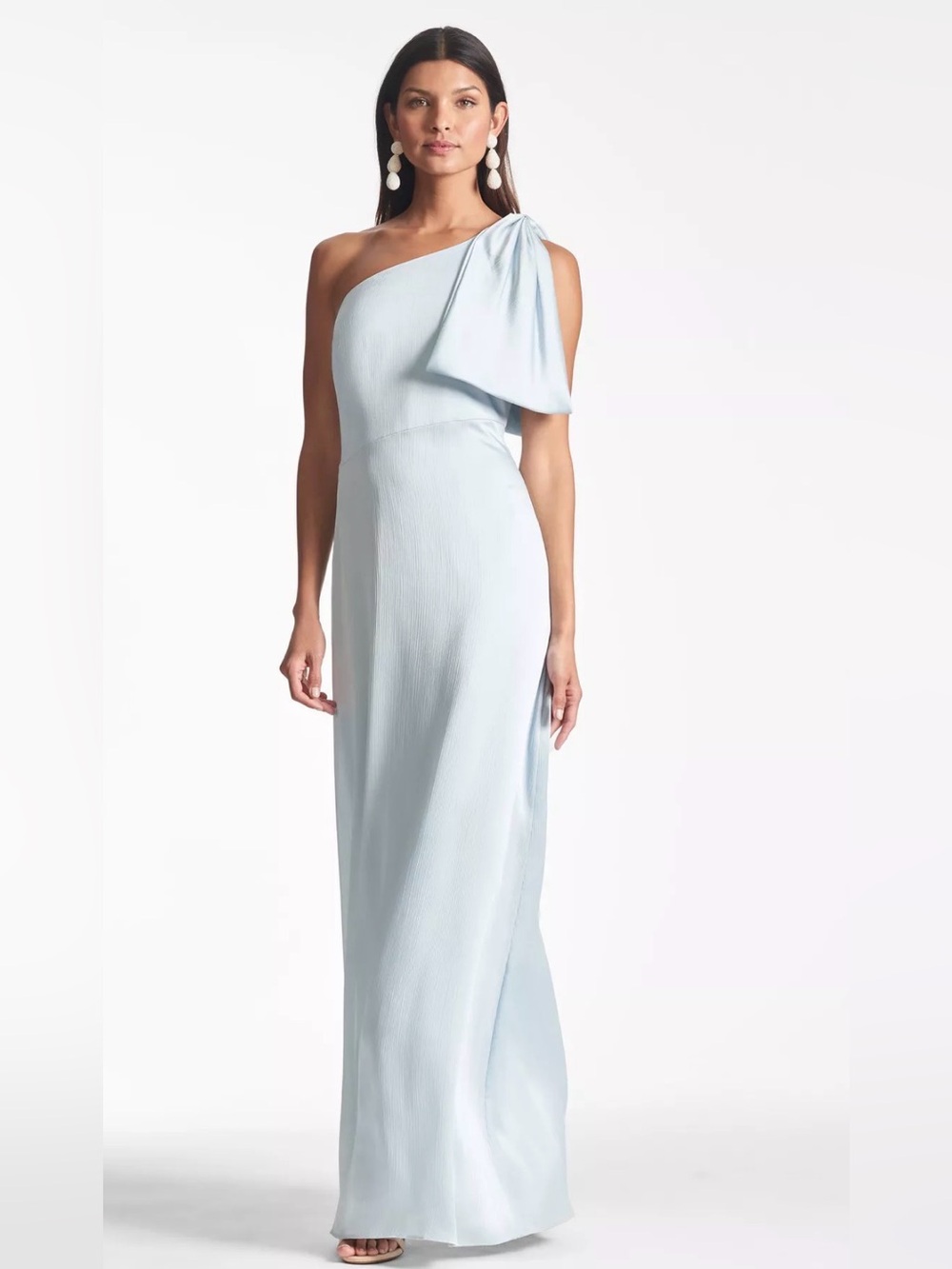 Sachin and Babi Chelsea Gown Dress One-Shoulder Light Blue Evening Gown size 6